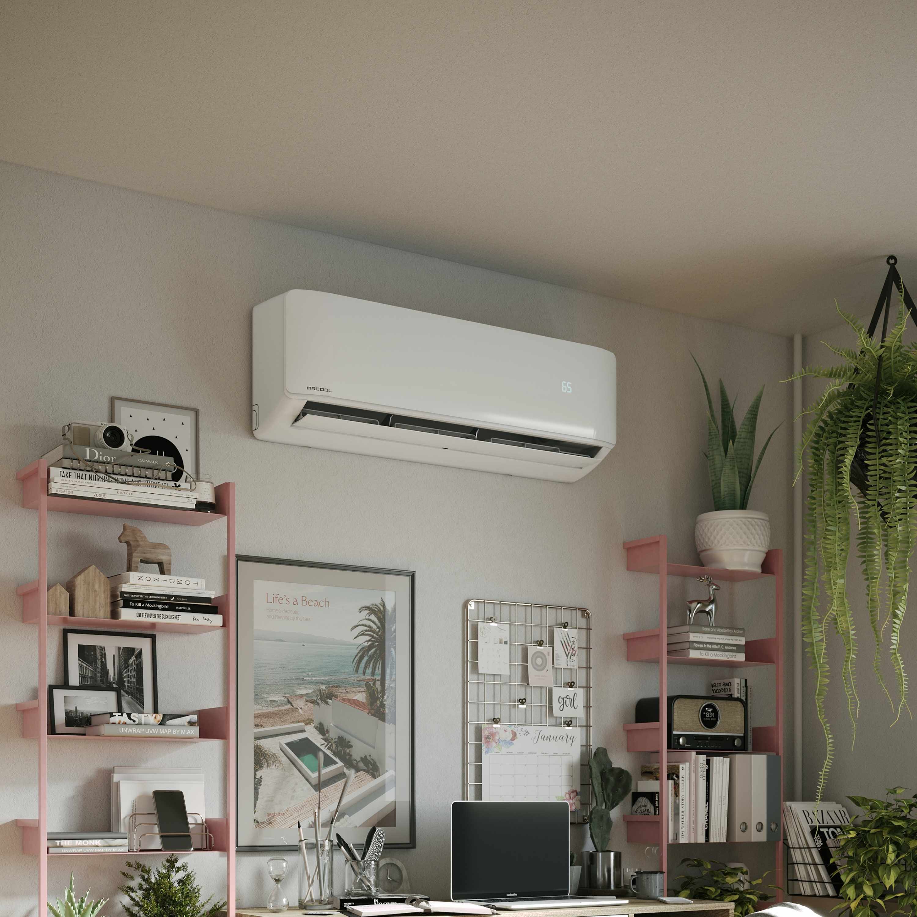 MRCOOL DIY 5th Gen Mini Split - 6-Zone 55,000 BTU Mini Split Condenser 230V with 12K + 12K + 9K + 9K + 6K + 6K Wall Mount Air Handlers DIY5-6Z-55HP-12K12K9K9K6K6K