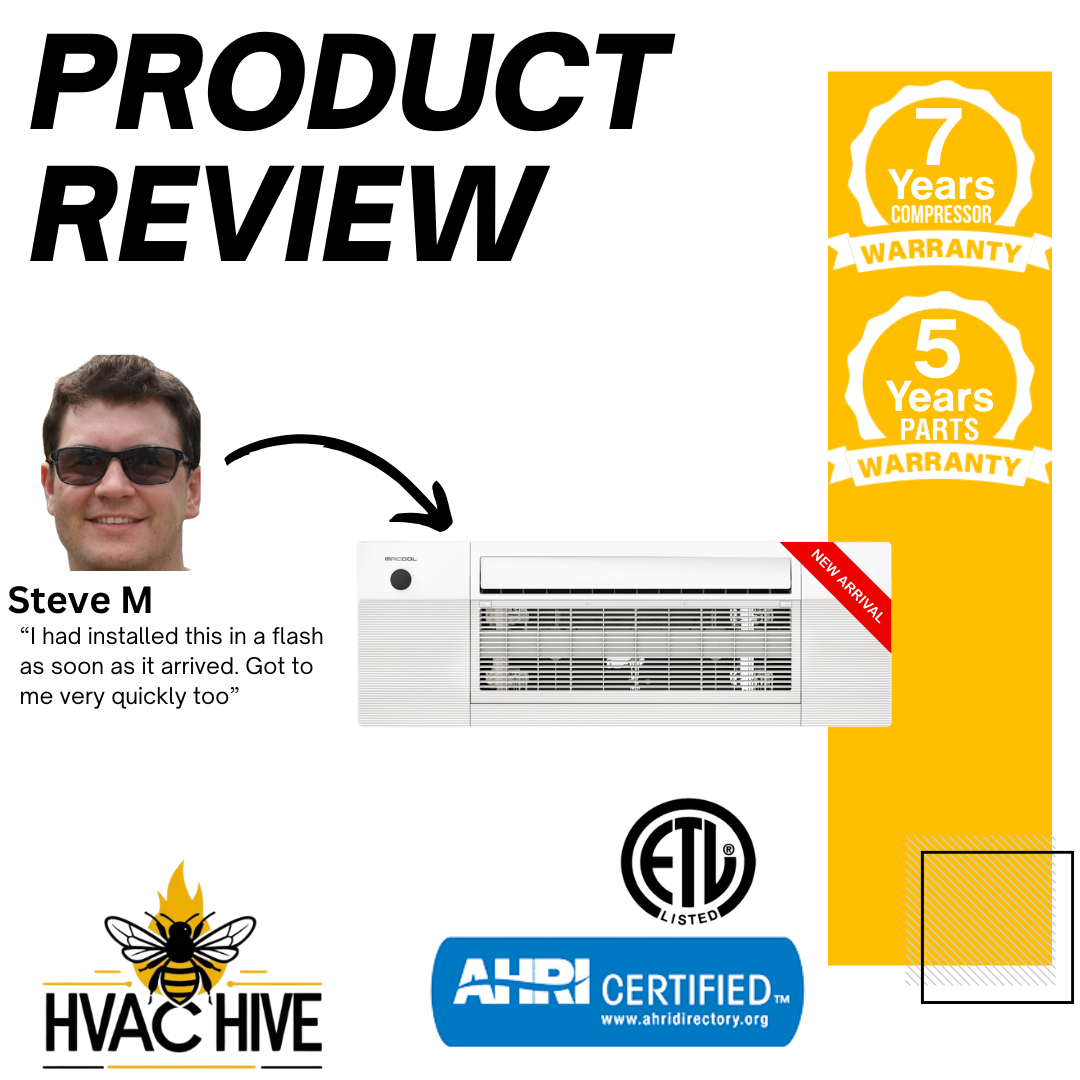 MRCOOL 5th Gen DIY Mini Split - 39,000 BTU 3 Zone Ceiling Cassette Ductless Air Conditioner and Heat Pump, DIY-BC-348HP091218 product review