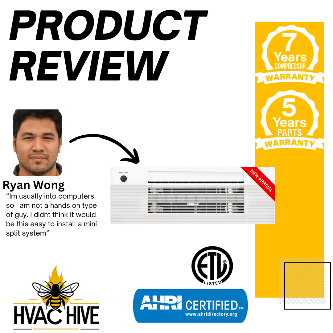 MRCOOL 5th Gen DIY Mini Split - 39,000 BTU 3 Zone Ceiling Cassette Ductless Air Conditioner and Heat Pump with 25 ft. Install Kit, DIY348HPC091218-25 product review