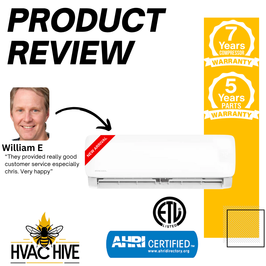 MRCOOL 5th Gen DIY Mini Split - 39,000 BTU 3 Zone Ductless Air Conditioner and Heat Pump with 25 ft. Install Kit, DIY348HP09121825 product review