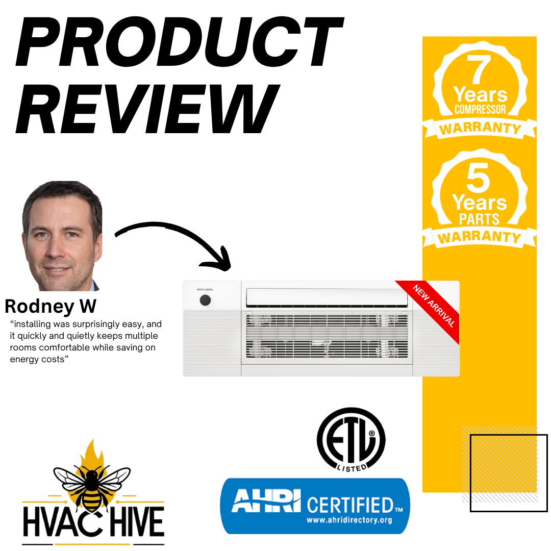 MRCOOL 5th Gen DIY Mini Split - 42,000 BTU 3 Zone Ceiling Cassette Ductless Air Conditioner and Heat Pump with 16 ft. Install Kit, DIYM348HPC00C00 product review