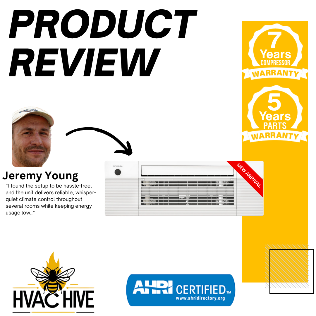 MRCOOL 5th Gen DIY Mini Split - 42,000 BTU 3 Zone Ceiling Cassette Ductless Air Conditioner and Heat Pump with 35 ft. Install Kit, DIYM348HPC00C49 product review