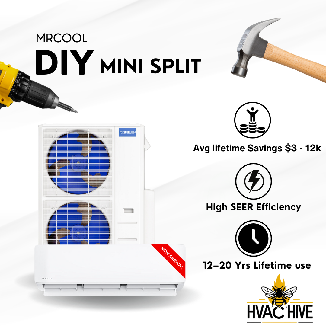 MRCOOL DIY 5th Gen Mini Split - 6-Zone 48,000 BTU Mini Split Condenser 230V with 12K + 12K + 12K + 6K + 6K + 6K Wall Mount Air Handlers DIY5-6Z-48HP-12K12K12K6K6K6K DIY mini split