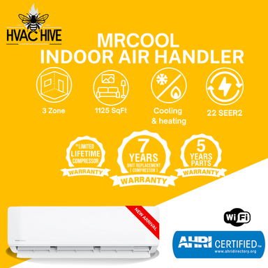 MRCOOL DIY Mini Split - 27,000 BTU 3 Zone Ductless Air Conditioner and Heat Pump, DIY-B-327HP090909 indoor air handler
