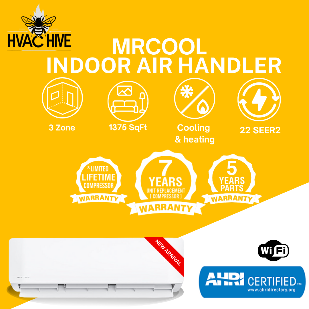 MRCOOL DIY Mini Split - 33,000 BTU 3 Zone Ductless Air Conditioner and Heat Pump, DIY-B-327HP091212 indoor air handler