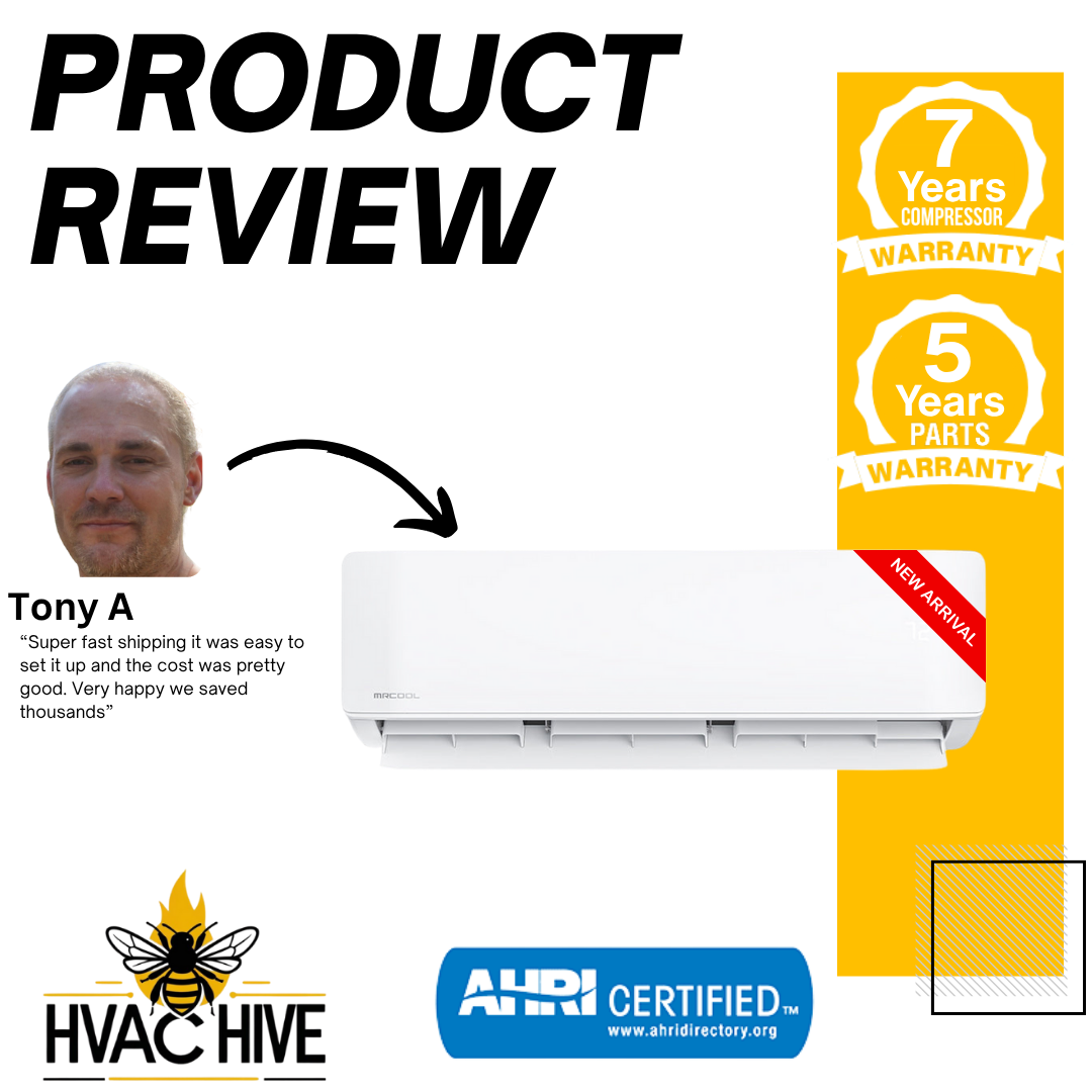 MRCOOL DIY Mini Split - 42,000 BTU 2 Zone Ductless Air Conditioner and Heat Pump with 35 ft. Install Kit, DIYM248HPW00C16 product review