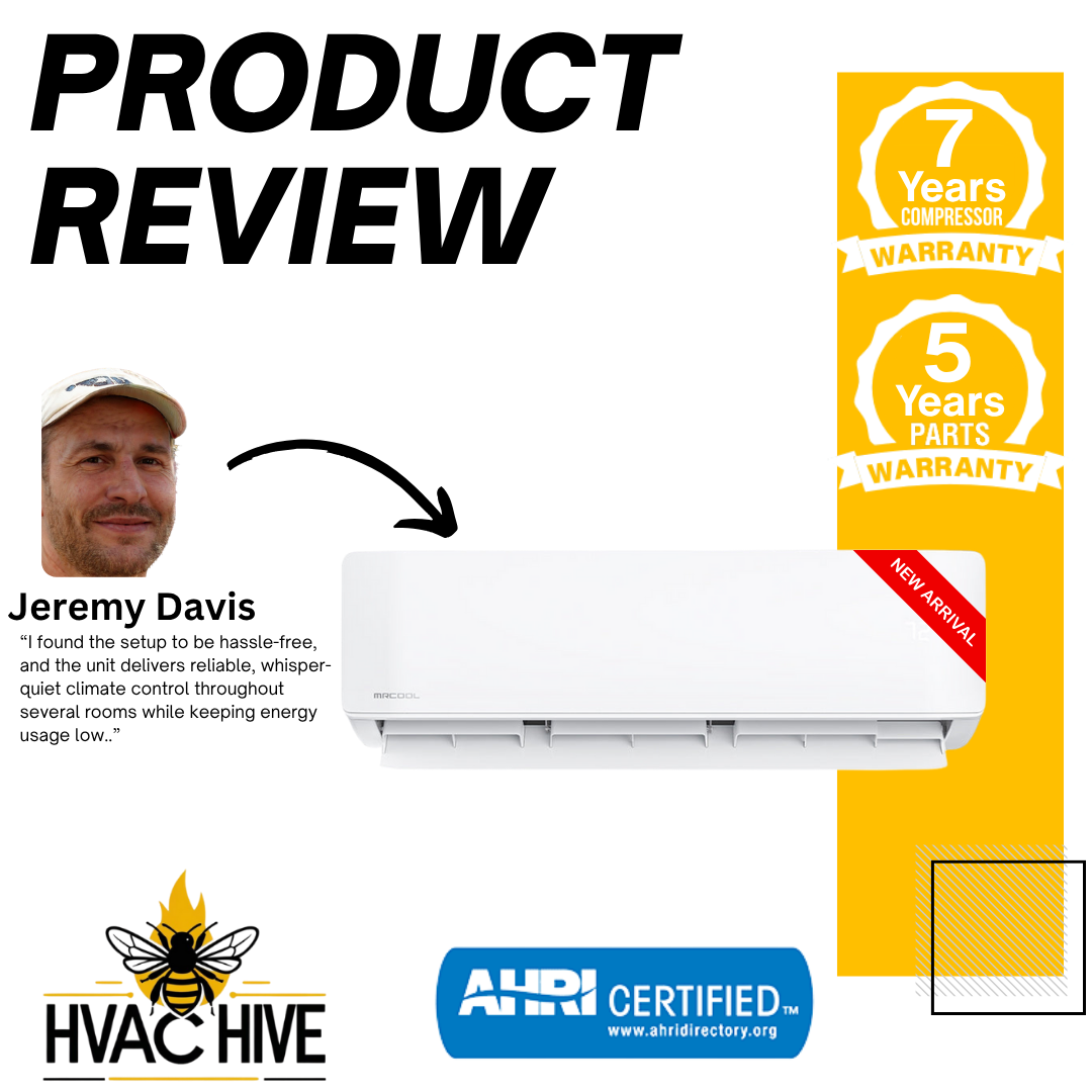 MRCOOL DIY Mini Split - 42,000 BTU 2 Zone Ductless Air Conditioner and Heat Pump with 50 ft. Install Kit, DIYM248HPW00C32 product review