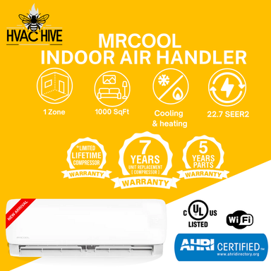 MRCOOL DIY® 5th Gen E Star 24,000 BTU Single Zone Mini Split Complete System with 25ft. Line Set 230V, DIY-24-HP-WM-230D25-O