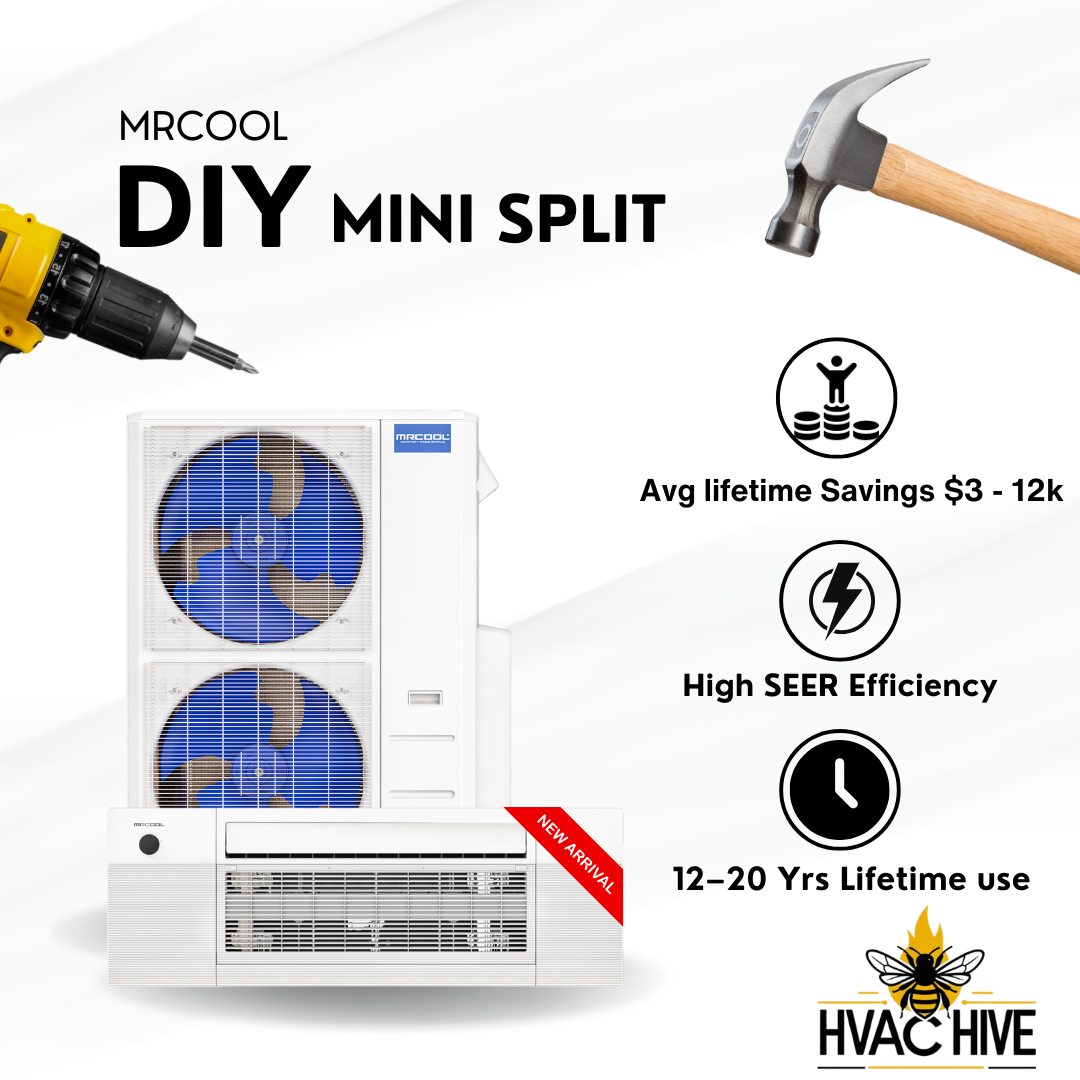 MRCOOL DIY 5th Gen Mini Split - 6-Zone 48,000 BTU Mini Split Condenser 230V with 12K + 12K + 12K + 9K + 6K + 6K Ceiling Cassette Air Handlers DIY5-6ZC-48HP-12K12K12K9K6K6K DIY mini split 