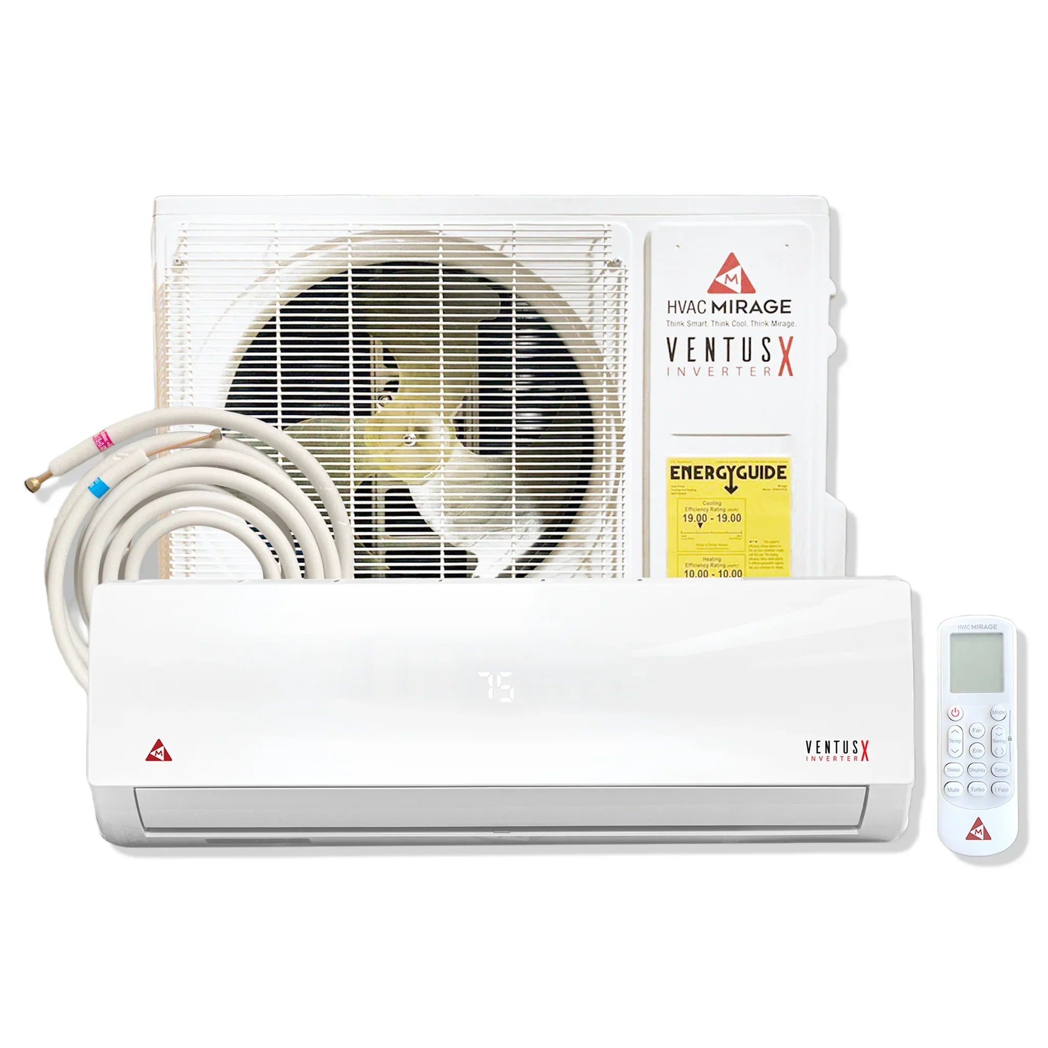 Mirage Ventus X 12,000 BTU 19.5 SEER Ductless Mini Split Air Conditioner and Heat Pump - 230V/60Hz