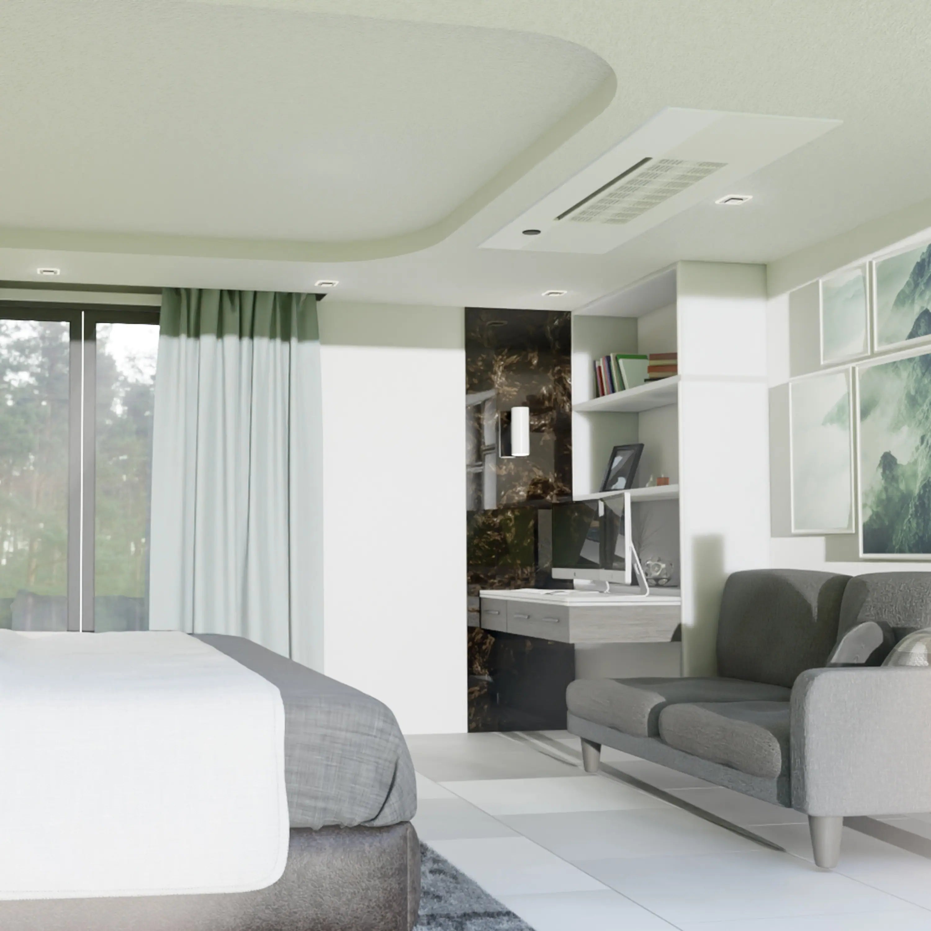 MRCOOL DIY 5th Gen Mini Split - 6-Zone 55,000 BTU Mini Split Condenser 230V with 18K + 12K + 9K + 6K + 6K + 6K Ceiling Cassette Air Handlers DIY5-6ZC-55HP-18K12K9K6K6K6K