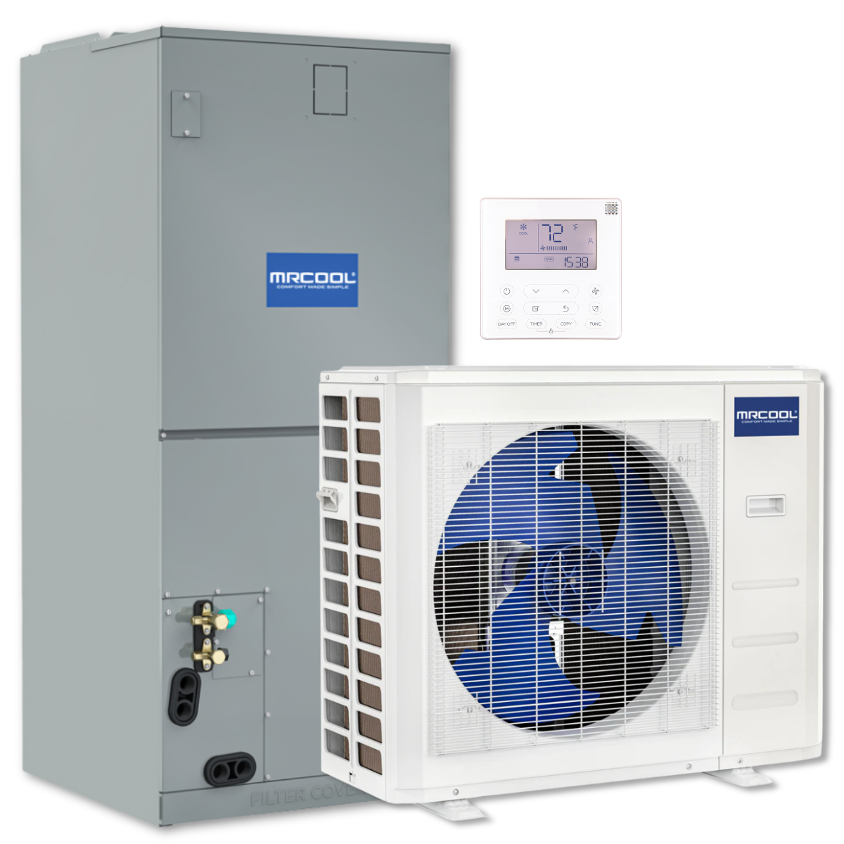 MRCOOL VersaPro® 2nd Gen 30K BTU 2.5 Ton 17 SEER2 Central Ducted Heat Pump Split System, MVP-30-HP-230A00-O